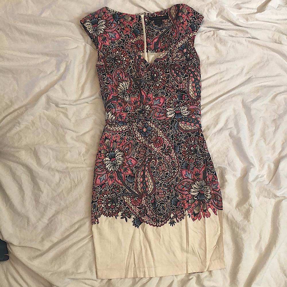 Paisley French Connection Fitted Sheath Dress